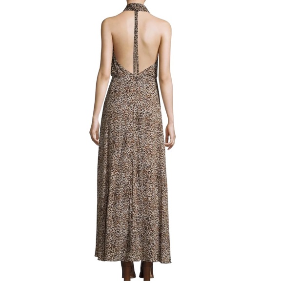 FREE PEOPLE Animal Instincts Flowy High Neck Sleeveless Dress, Black Combo, Sz 4 - Picture 5 of 10